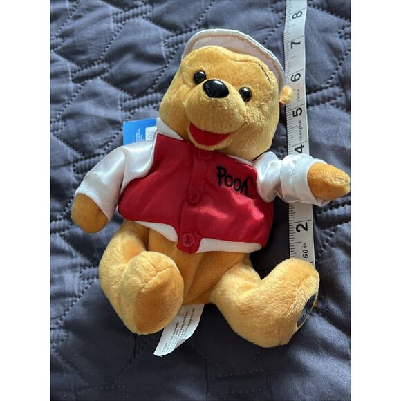 Winnie the Pooh Walt Disney World Plush 2003 6" Baseball Hat Red Jacket Vintage - Picture 5 of 6